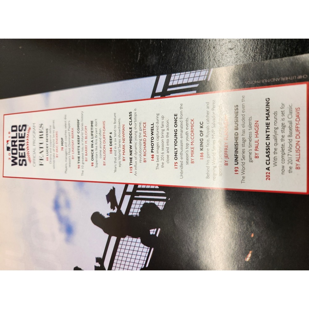 2016 MLB World Series Official Program Chicago Cubs Wrigley Field Anthony Rizzo - Picture 6 of 11